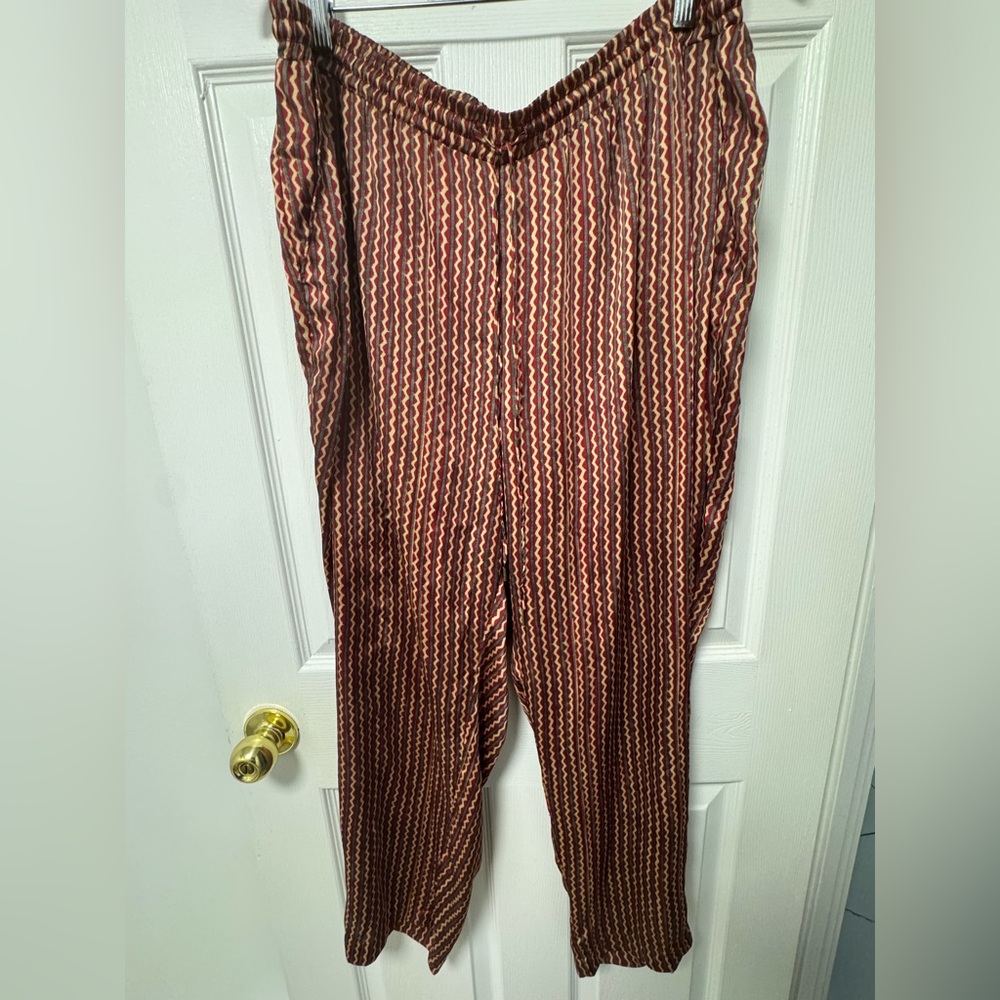 Lauren Ralph Lauren drawstring women’s pants wavy stripe pattern size 18W